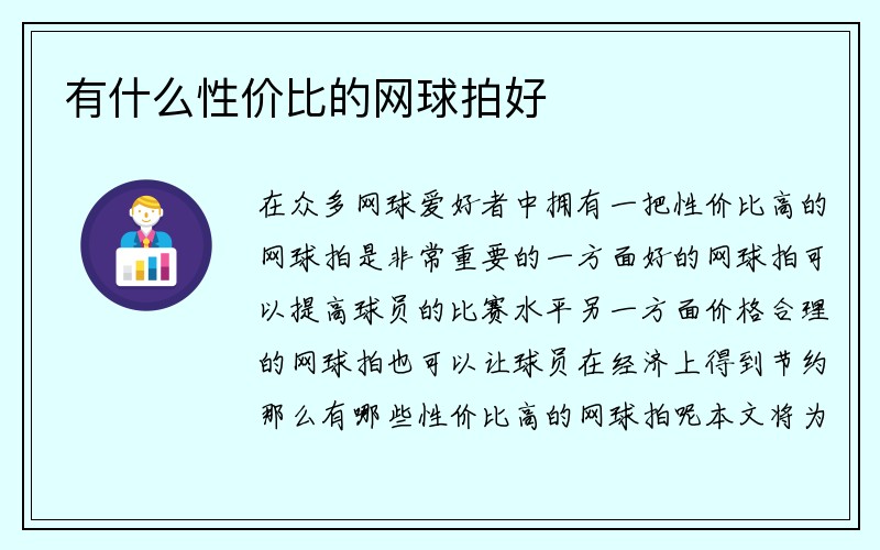 有什么性价比的网球拍好